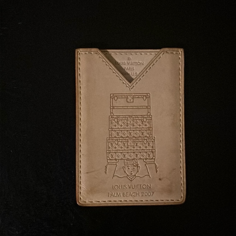 Louis Vuitton Vachetta Leather Trunk Porto Cult TrunkCard Holder PALM BEACH 2007